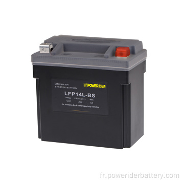 12.8V 8Ah 8Ah YTX14L-BS Batterie de démarrage au lithiumcycle au lithium-ion